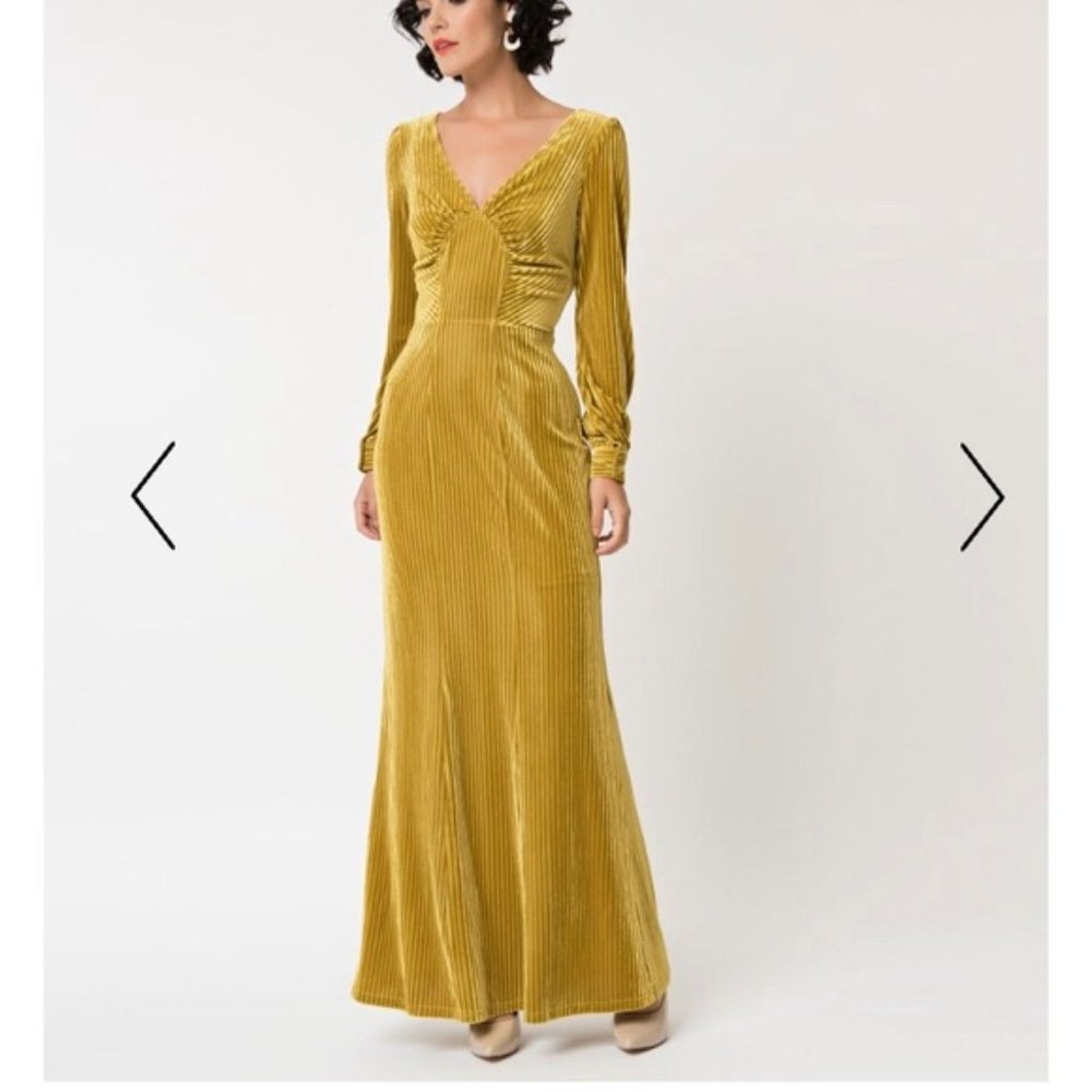 NWT Voodoo Vixen1930s Glamourous Velvet Maxi Dress L